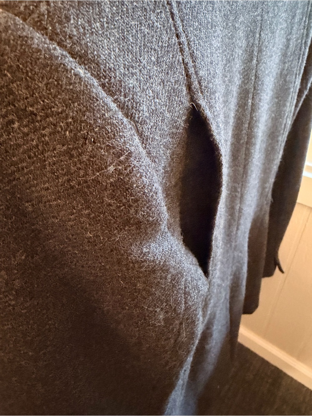 Limited America Charcoal Gray Women's Tailored Wool-Blend Blazer 2 - Picture 7 of 14